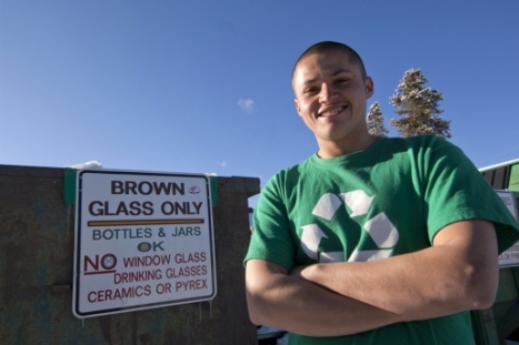 Picture of student earning his Sustainability Studies (BA) degree at CMC.