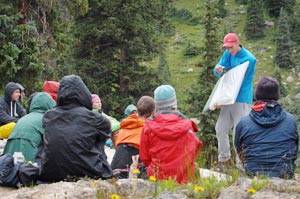 Picture of students earning their Outdoor Education Certificate of Completion at CMC.