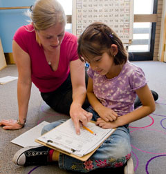 Picture of student earning her Early Childhood Education (AAS) degree at CMC.